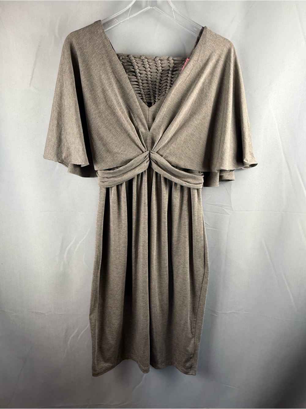 Maternal America Empire Waist Flutter Sleeve Dress M